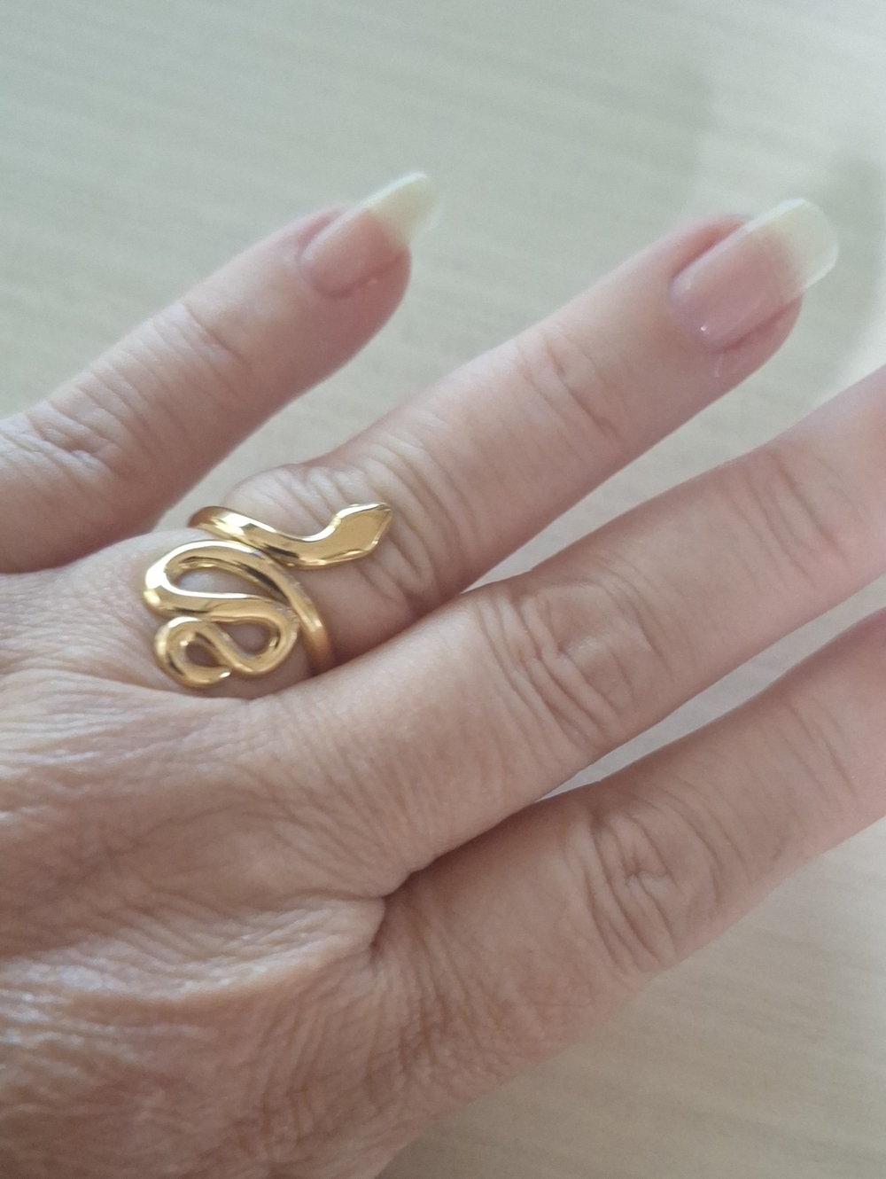 Gold Snake Wrap Ring - Size 7